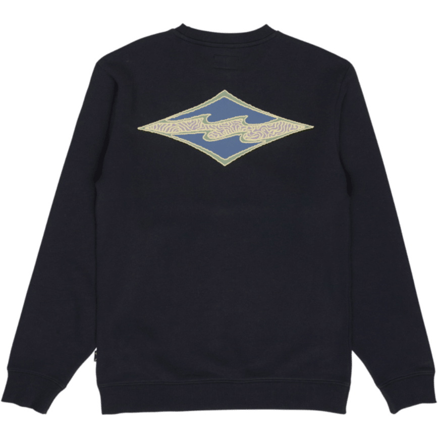 2026 Billabong Mens Foundation Crew Sweatshirt EBYSF00188 - Black
